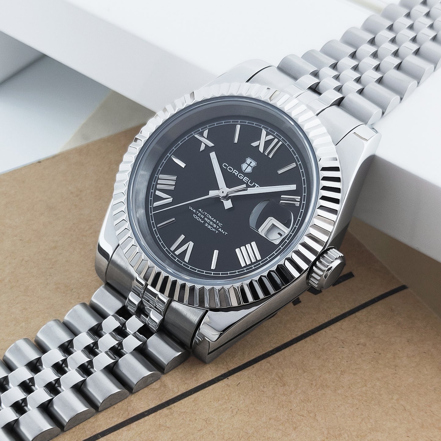 High Quality Corgeut Factory Dates Just 36mm 39mm Sapphire Glass Luminous Diver Automatic NH35 Movement Luxury Men Mechanical Watch