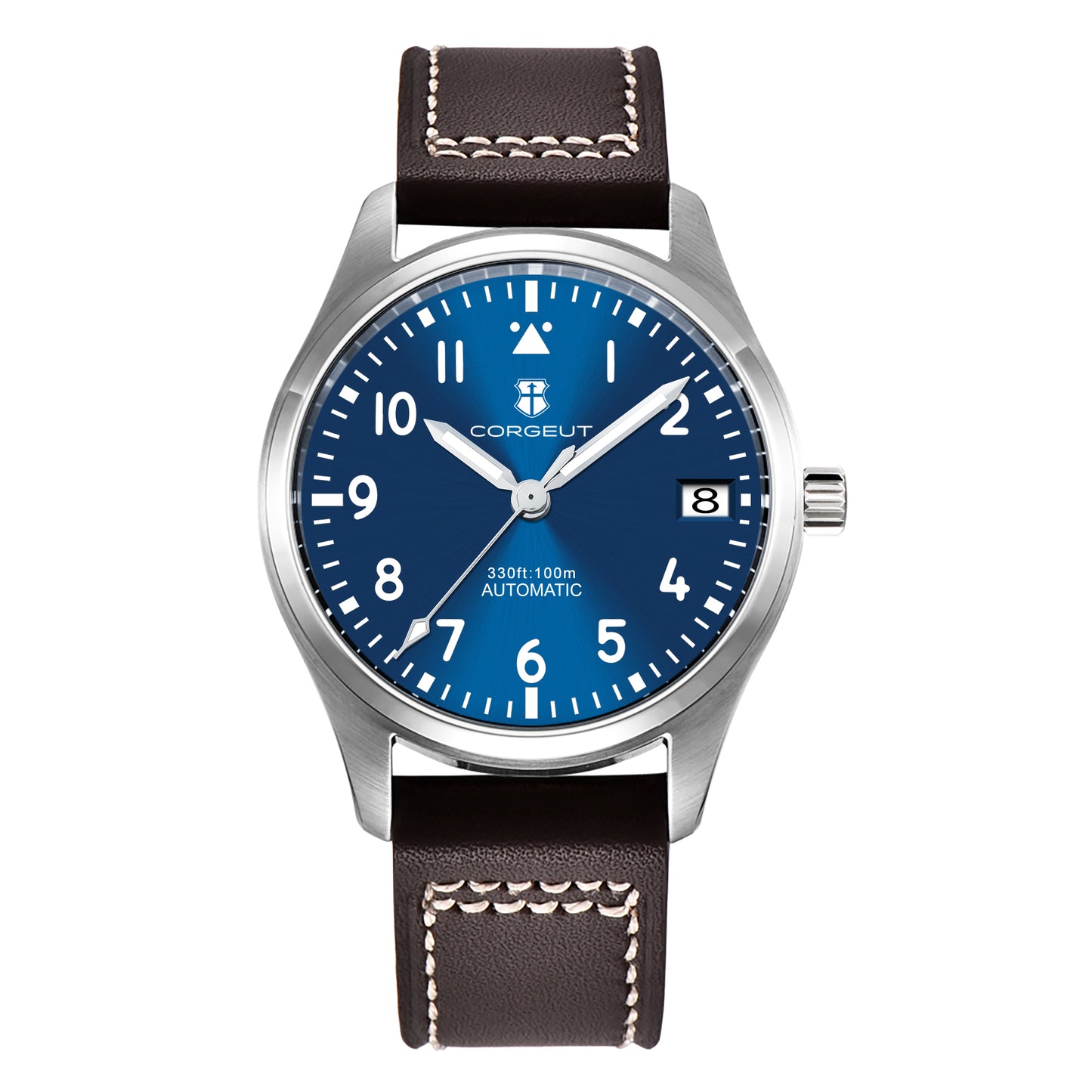 CORGEUT 36mm 39mm Sapphire Leather Strap Luminous 10 ATM Watch NH35 Movement Custom Logo Prince Automatic Men Mechanical Watches