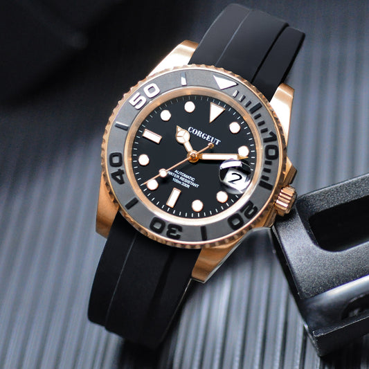 CORGEUT 40mm Sapphire Rubber Straps 10ATM Luminous Dive Watch NH35 Movement Custom Logo Automatic Men Mechanical Watches