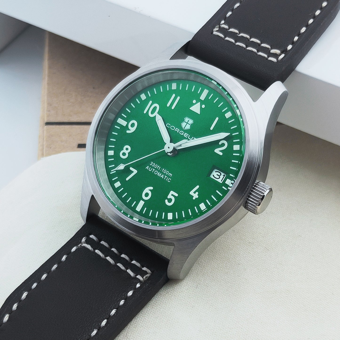 CORGEUT 36mm 39mm Sapphire Leather Strap Luminous 10 ATM Watch NH35 Movement Custom Logo Prince Automatic Men Mechanical Watches