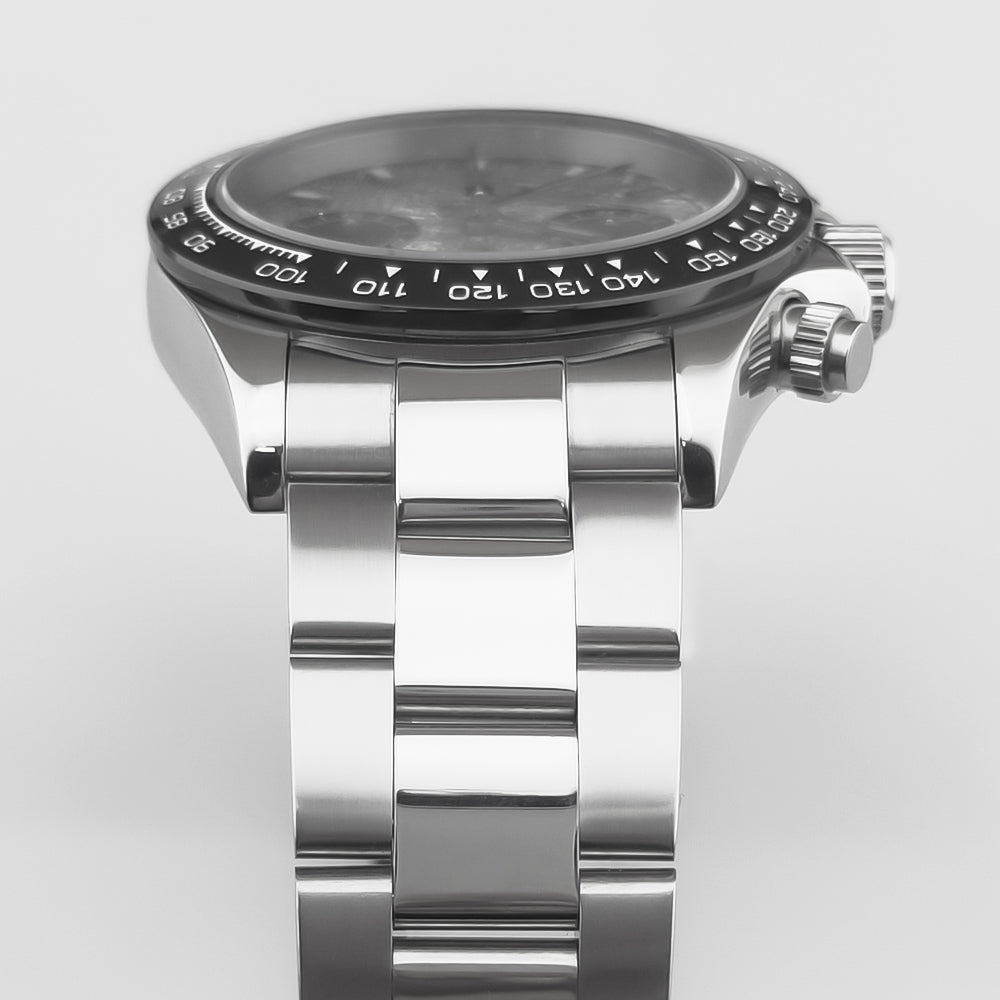 Corgeut Luxury Stainless Steel VK63 40mm Day Tona Luminous Hands Chronograph Men Custom Own Logo Wristwatch Quartz Watch
