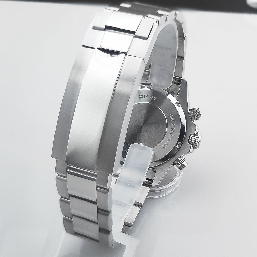 Corgeut Luxury Stainless Steel VK63 40mm Day Tona Luminous Hands Chronograph Men Custom Own Logo Wristwatch Quartz Watch