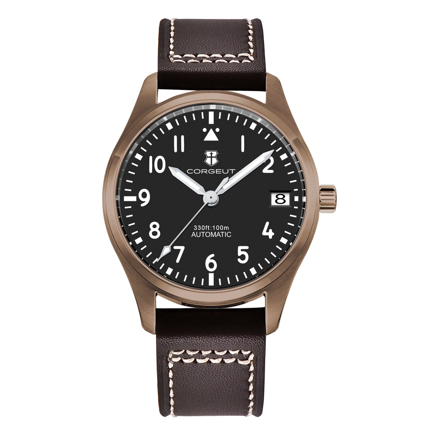CORGEUT 36mm 39mm Sapphire Leather Strap Luminous 10 ATM Watch NH35 Movement Custom Logo Prince Automatic Men Mechanical Watches