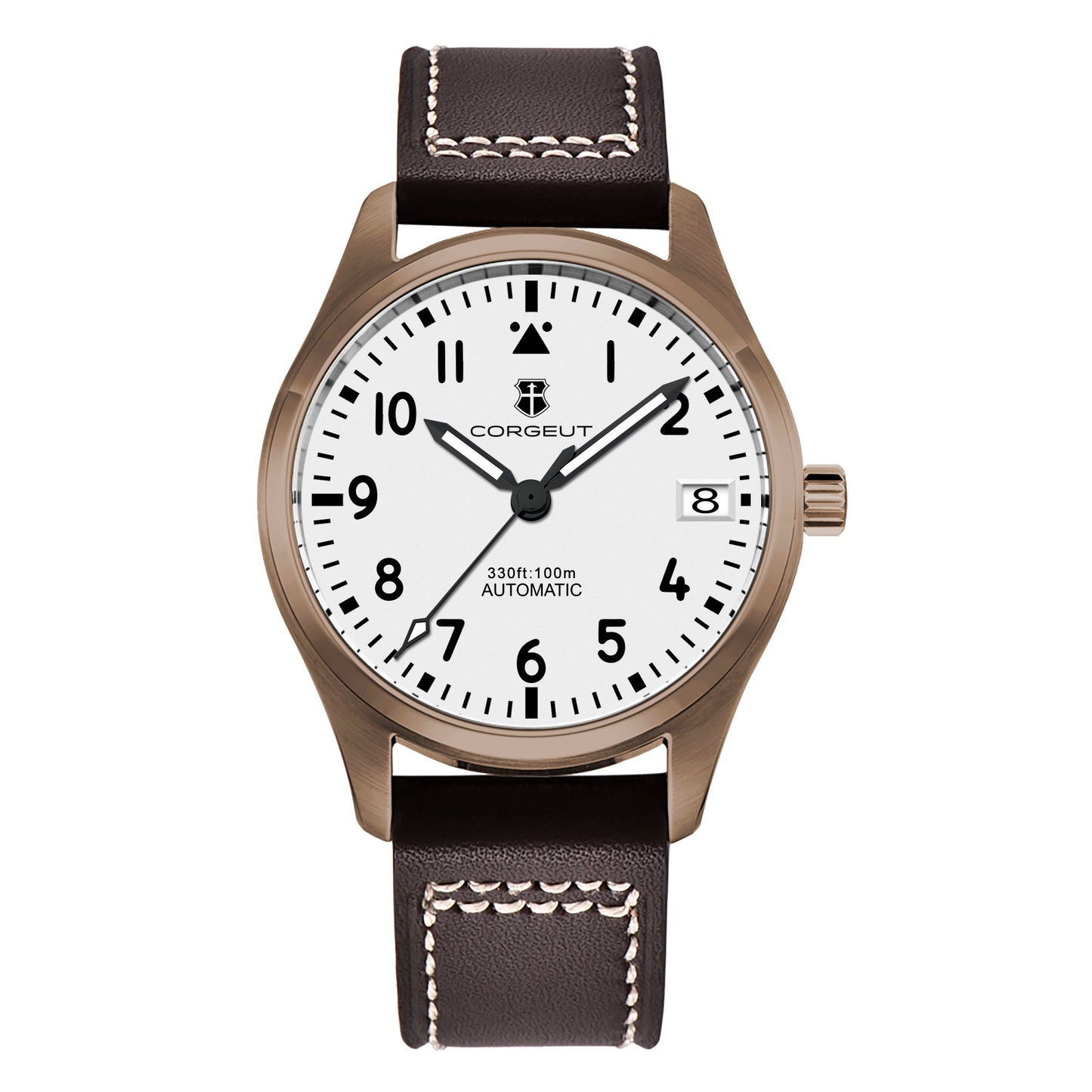 CORGEUT 36mm 39mm Sapphire Leather Strap Luminous 10 ATM Watch NH35 Movement Custom Logo Prince Automatic Men Mechanical Watches