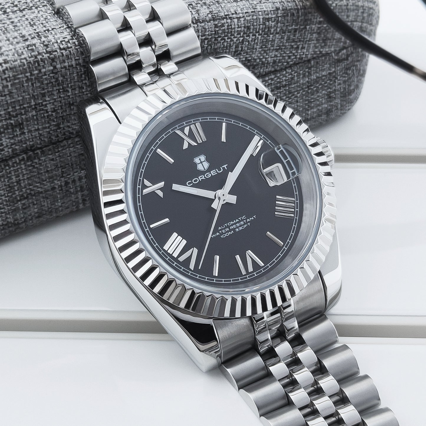 High Quality Corgeut Factory Dates Just 36mm 39mm Sapphire Glass Luminous Diver Automatic NH35 Movement Luxury Men Mechanical Watch