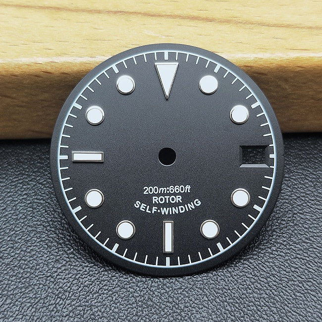 Field Watch Dial with Mixed Arabic and Baton Indices for NH35 & NH34