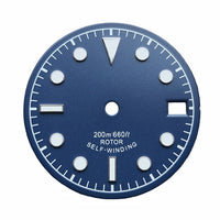 Dark blue and white military watch dial,