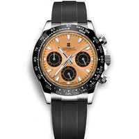 Corgeut Luxury Stainless Steel 40mm Daytona Luminous Hands VK63 Chronograph Men Wristwatch Quartz Watch