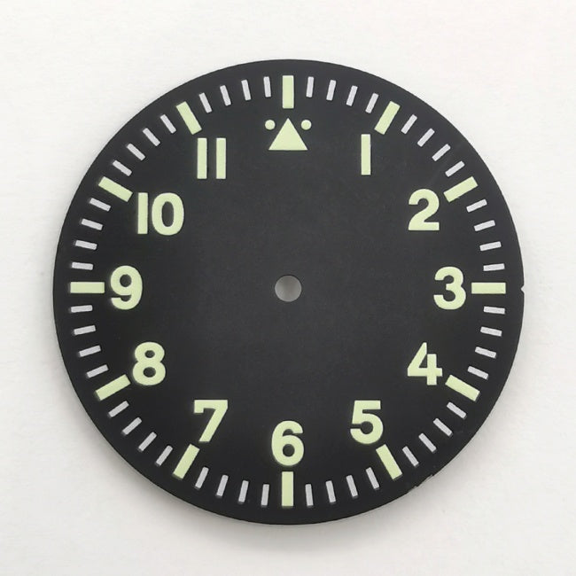 Vintage Field Watch Dial with Arabic Numerals and Custom Logo Option for 8215 & NH35