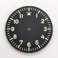 Vintage Field Watch Dial with Arabic Numerals and Custom Logo Option for 8215 & NH35
