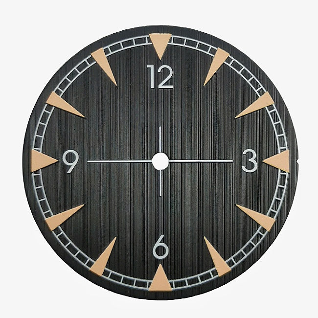 Pilot Watch Dial with Arabic Numerals and Railway Minute Track for NH35 & 8215