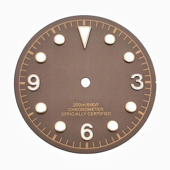 Vintage Diver Watch Dial with Baton and Dot Indices for 8215 & NH35