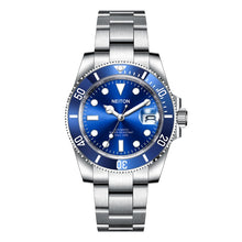 40mm automatic diving watch with a blue dial