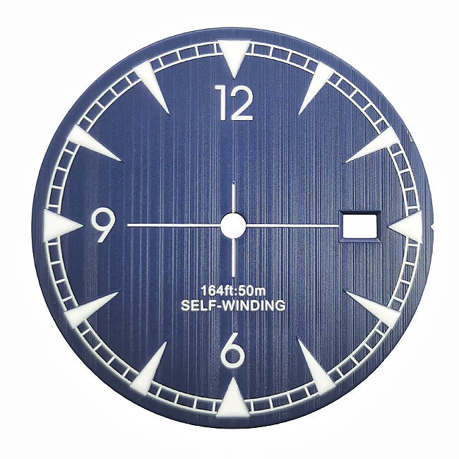 Pilot Watch Dial with Arabic Numerals and Railway Minute Track for NH35 & 8215
