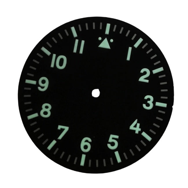Vintage Field Watch Dial with Arabic Numerals and Custom Logo Option for 8215 & NH35