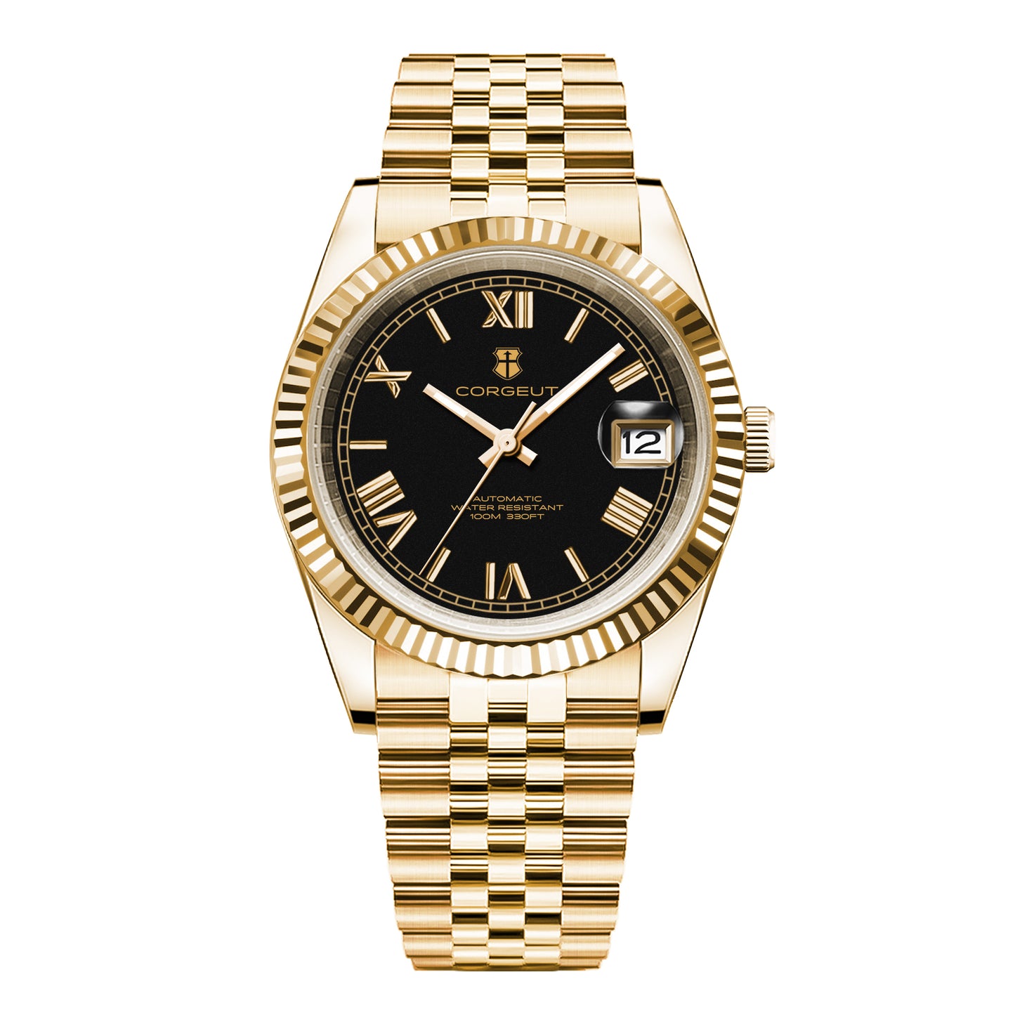 High Quality Corgeut Factory Dates Just 36mm 39mm Sapphire Glass Luminous Diver Automatic NH35 Movement Luxury Men Mechanical Watch