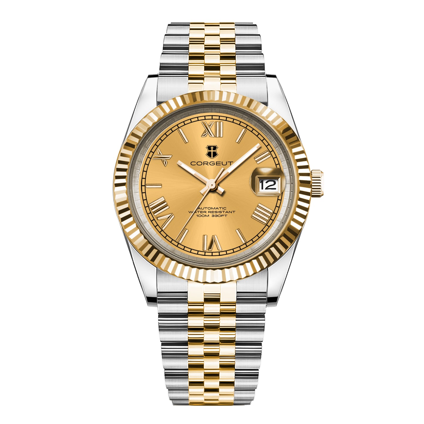 High Quality Corgeut Factory Dates Just 36mm 39mm Sapphire Glass Luminous Diver Automatic NH35 Movement Luxury Men Mechanical Watch