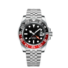 Corgeut 6001G Black PVD Silver Nails Matte Leather Automatic Watch