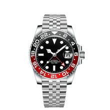 Corgeut 6001G Black PVD Silver Nails Matte Leather Automatic Watch