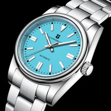 Corgeut 6002L Steel Round Bezel Matte Leather Automatic Watch
