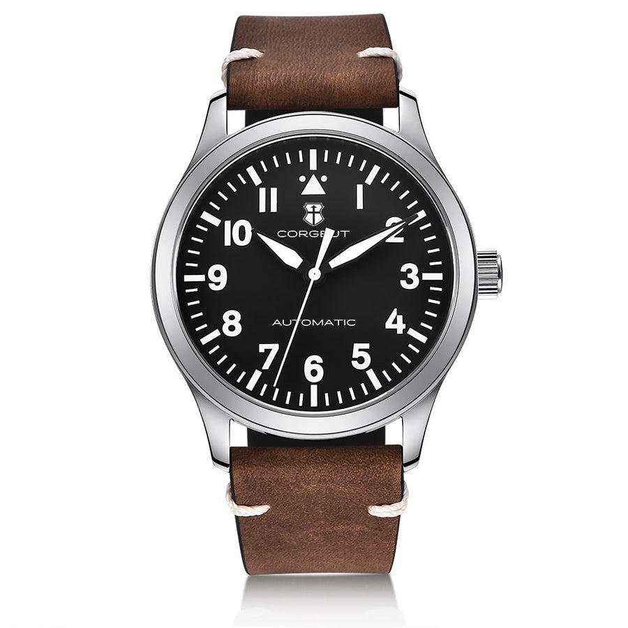 Corgeut 6011 Slim Automatic Watch - front view