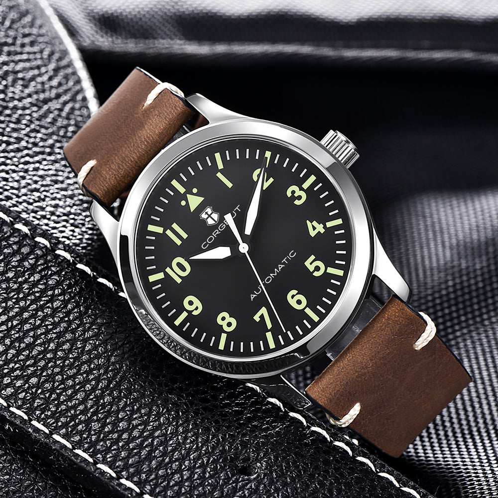 Corgeut 6011 Leather Automatic Watch