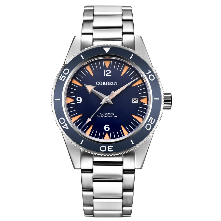 Corgeut 6013 Vintage Diver Automatic Watch - front view