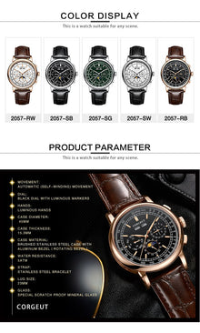 Corgeut 6016 Multifunction Automatic Watch - view 16