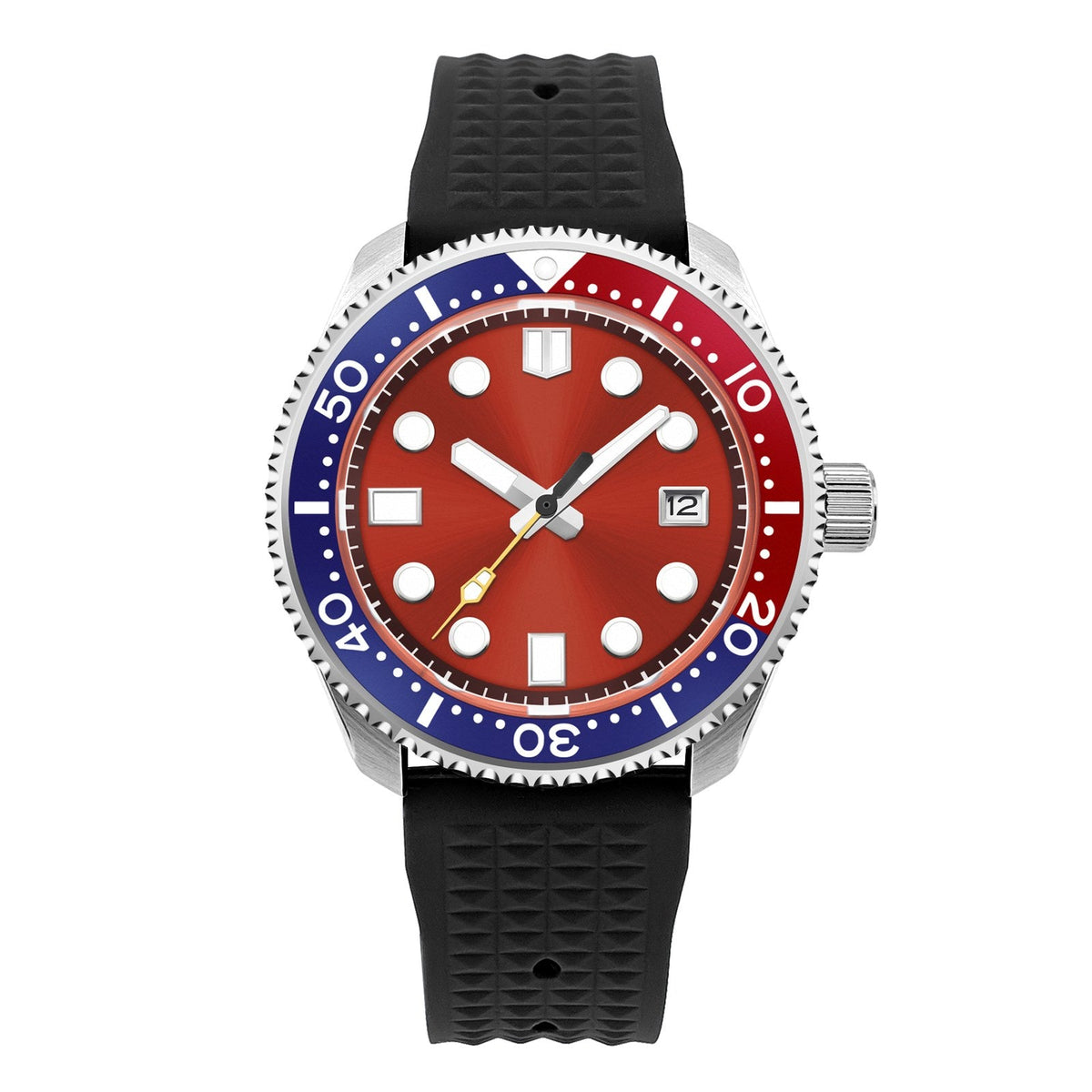 Corgeut 6021 Steel Silver Nails Leather Automatic Watch