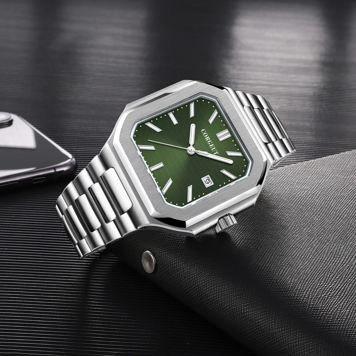Corgeut 6032 Square Automatic Watch - view 16