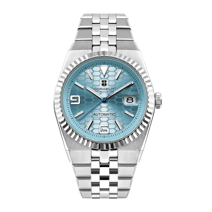 Corgeut 6033 Fluted Automatic Watch - front view