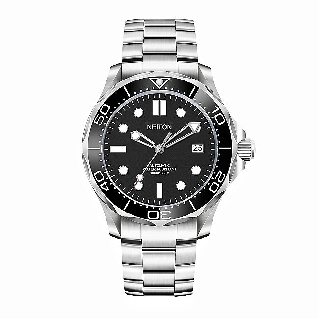 Men's watch with black dial