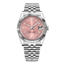 Corgeut 6002G Steel Fluted Bezel Silver Nails Jubilee Automatic Watch