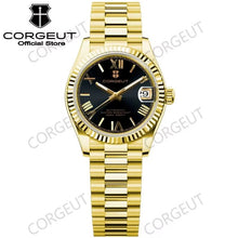 Corgeut 6002L Gold Fluted Bezel President Automatic Watch