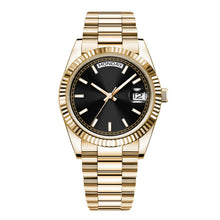 Corgeut 6002L Gold Fluted Bezel President Automatic