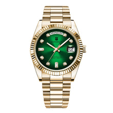 Corgeut 6002L Gold Fluted Bezel President Automatic Watch