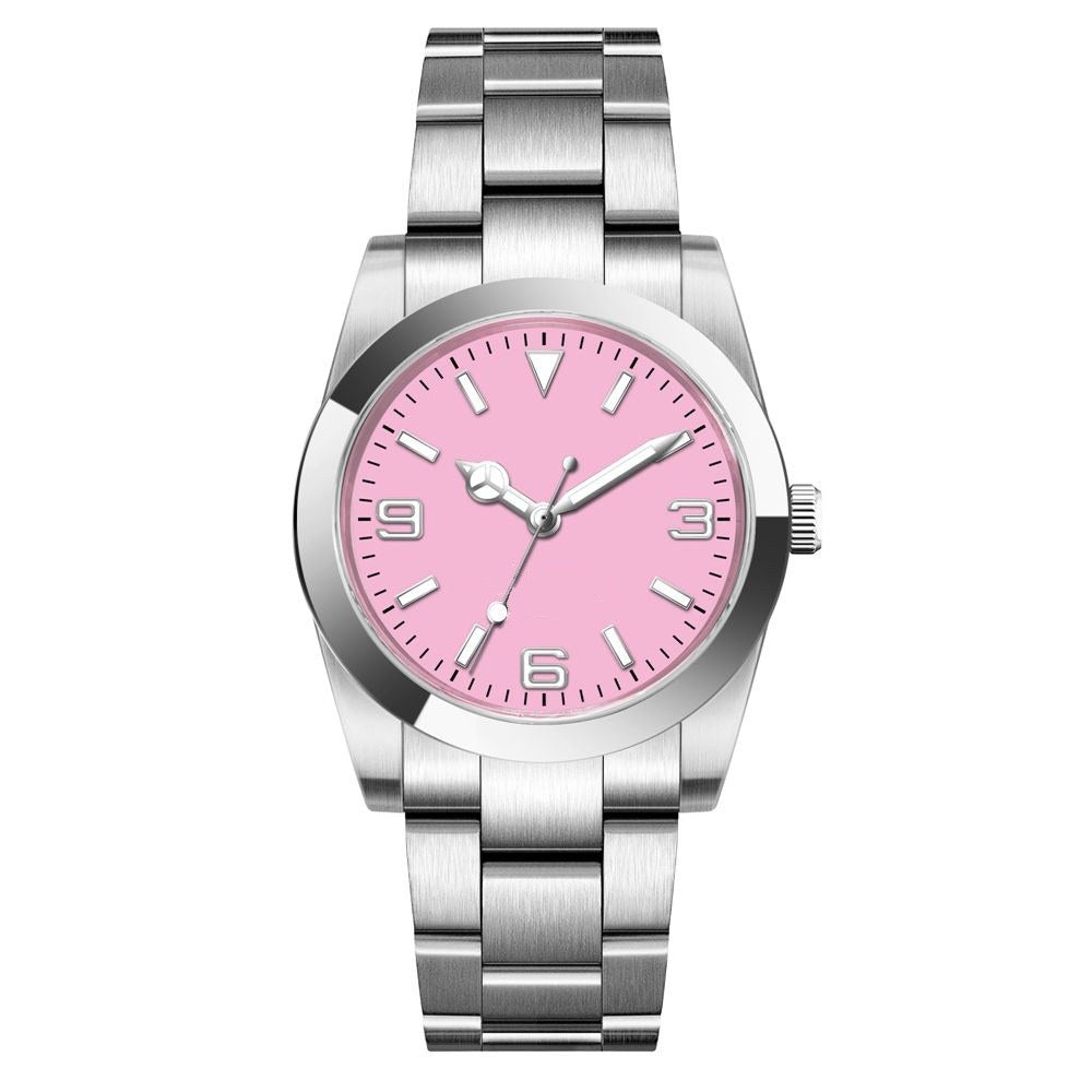Corgeut 6002L Steel Slanted Bezel Matte Leather Automatic