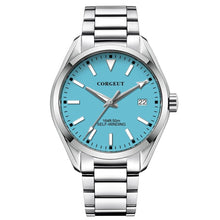 Corgeut 6010 Polished Steel Bracelet Automatic Silver Nails & Steel Hands