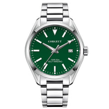 Corgeut 6010 Polished Steel Bracelet Automatic Silver Nails & Steel Hands