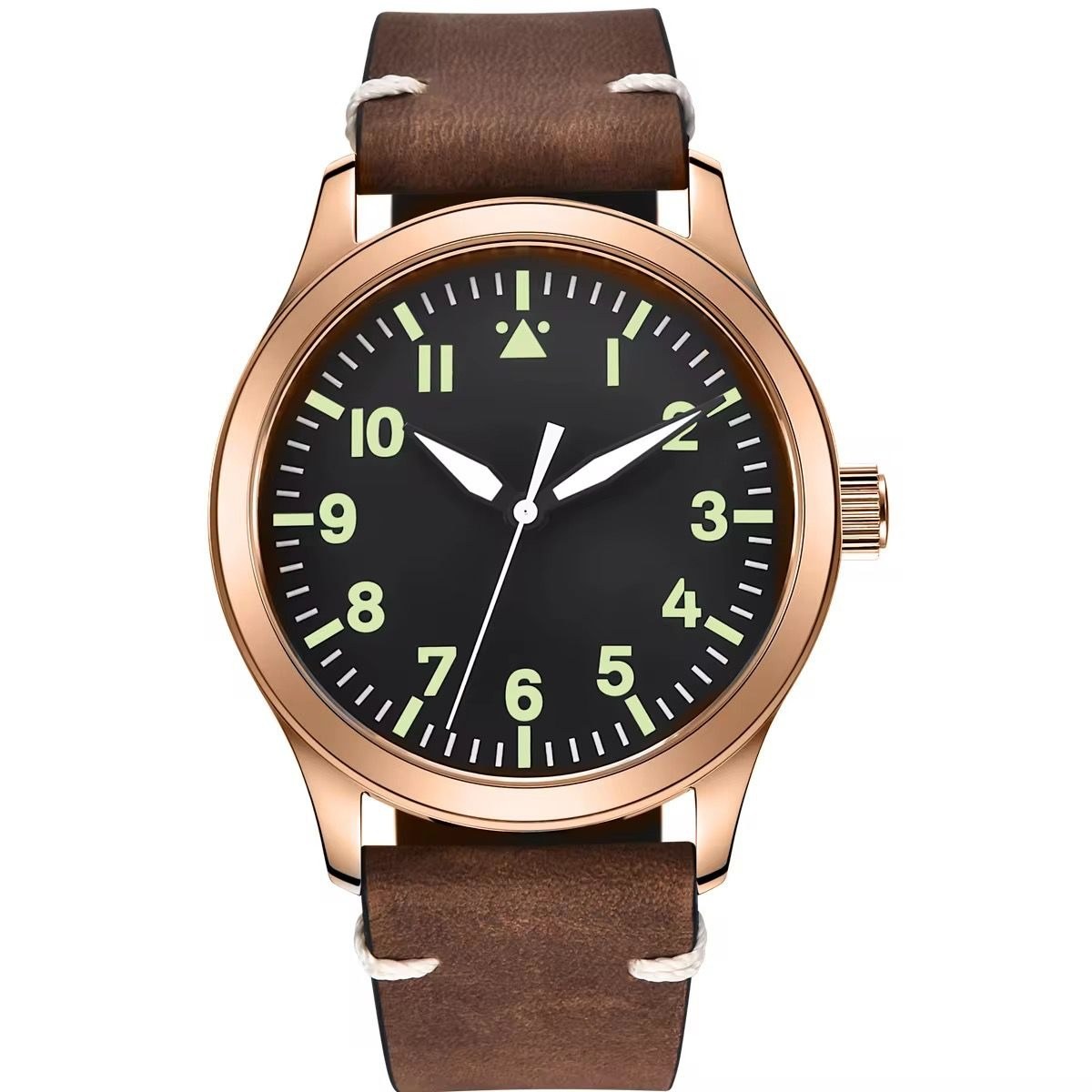 Corgeut 6011 Rose Gold Leather Automatic Watch