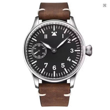 Corgeut 6023 Steel Leather Hand-Wound Watch