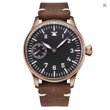 Corgeut 6023 Rose Gold Leather Hand-Wound Watch
