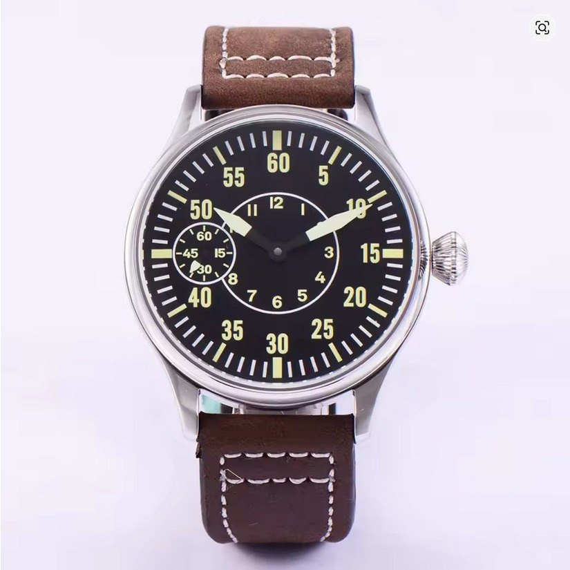 Corgeut 6023 Steel Leather Hand-Wound Watch