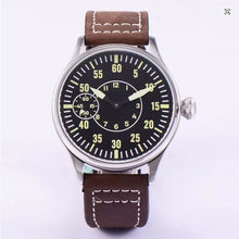 Corgeut 6023 Steel Leather Hand-Wound Watch