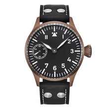 Corgeut 6025 Bronze Leather Hand-Wound Watch