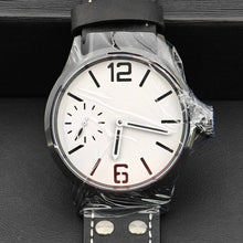 Corgeut 6025 Black PVD Leather Hand-Wound Watch