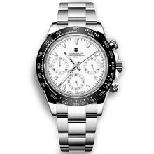 Corgeut 9002 Steel Black Bezel Steel Bracelet Quartz Watch