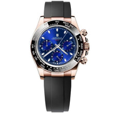 Corgeut 9002 Rose Gold Black Bezel Rubber Quartz Watch