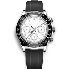 Corgeut 9002 Steel Black Bezel Rubber Quartz Watch