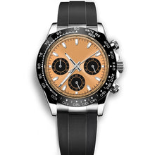 Corgeut 9002 Steel Black Bezel Rubber Quartz Watch